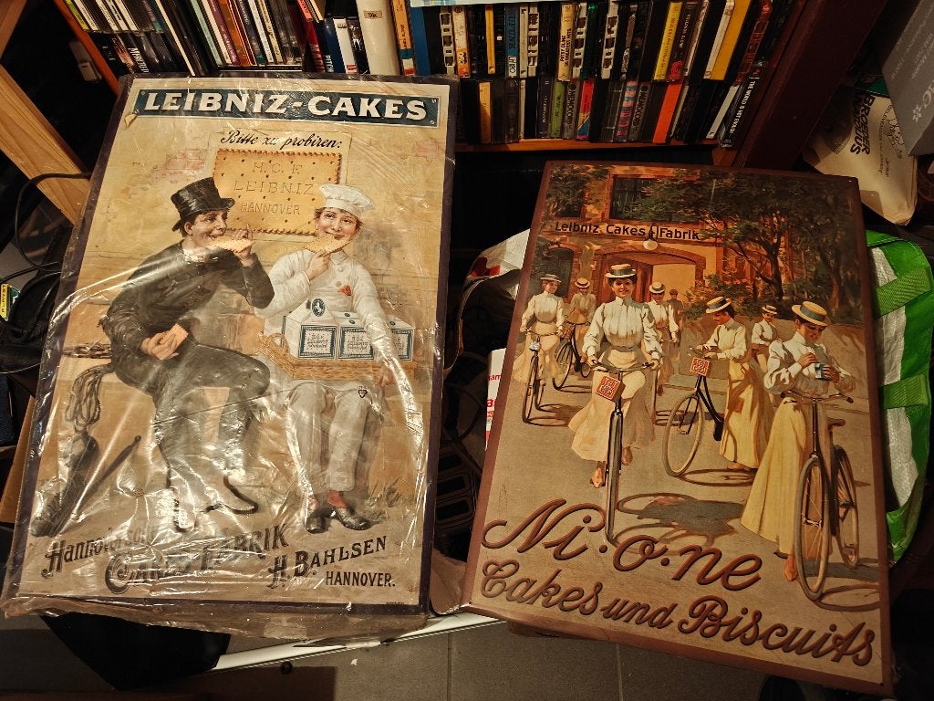 Metalen leibniz cakes borden, Bleu, Métal, 80 cm, Comme neuf