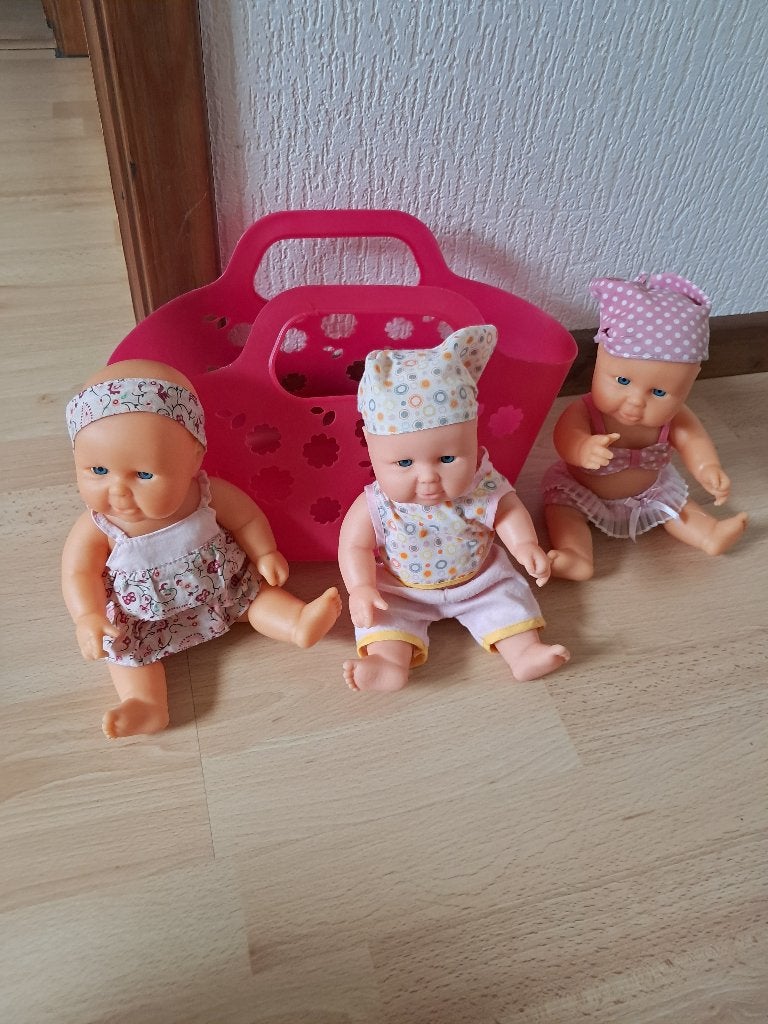 3 poppetjes, Kinderen en Baby's, Ophalen, Gebruikt, Babypop
