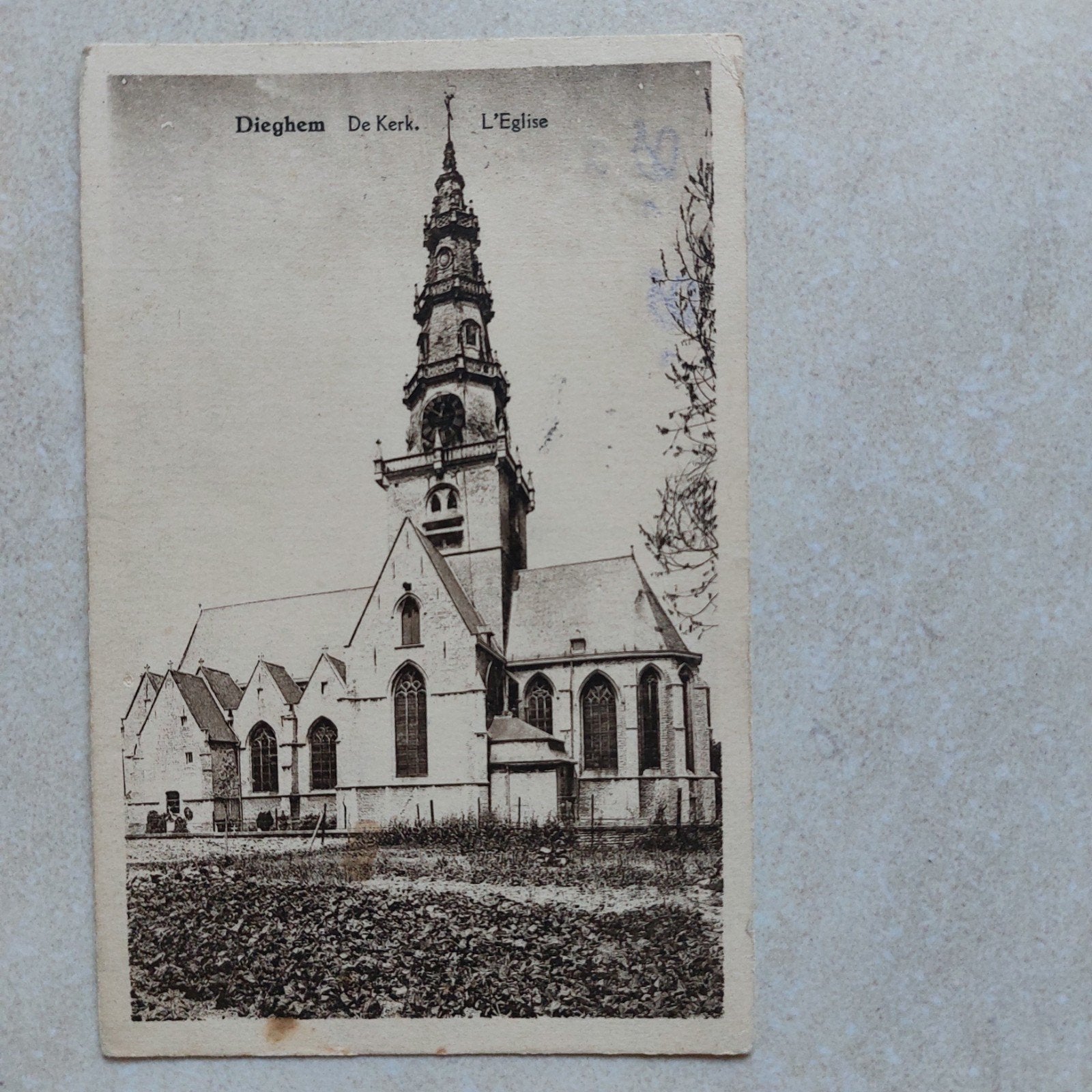 Oude postkaart Diegem, Enlèvement ou Envoi
