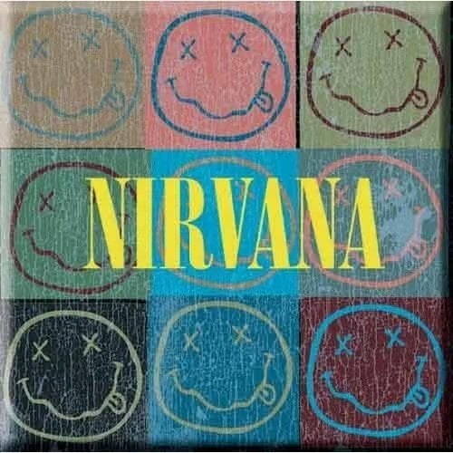 Nirvana - Distressed Smiley Blocks Magneet off. merchandise, Verzamelen, Ophalen of Verzenden, Nieuw