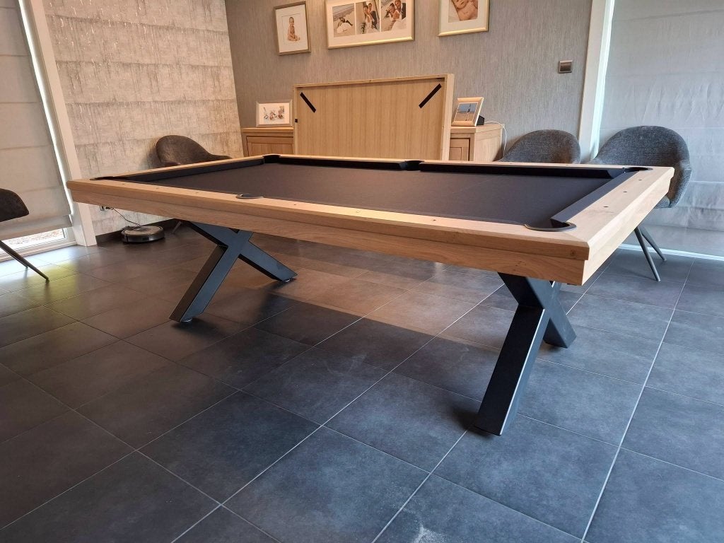 Poolbiljart Blade — eik & staal, ultra-smal | ’t Clubke, Ophalen, Nieuw
