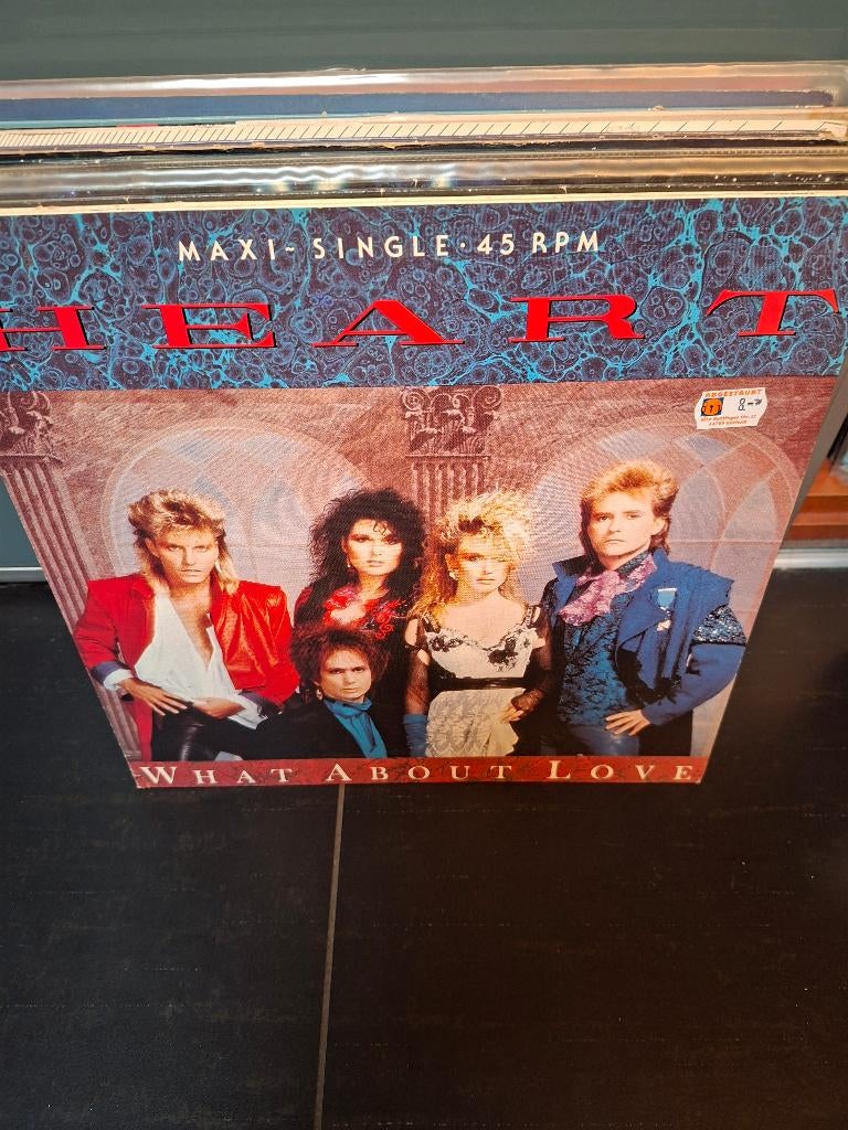12" - heart - what about love, Cd's en Dvd's, Vinyl | Hardrock en Metal, Zo goed als nieuw, Fotohoes, Inclusief binnenhoes, Originele persing