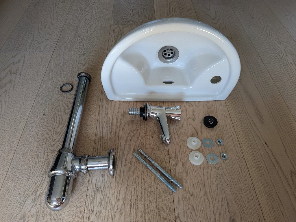Complete handenwasser voor toilet, Ophalen, Gebruikt, Chroom, Toilet