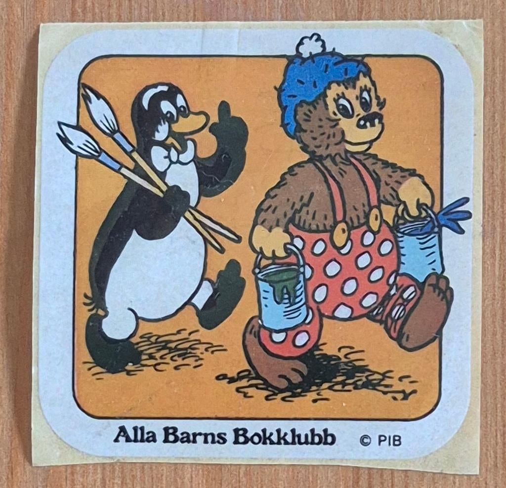 Pol Pel en Pingo sticker Alla Barns Bokklubb Hansen, Ophalen of Verzenden, Zo goed als nieuw, Strip of Tekenfilm