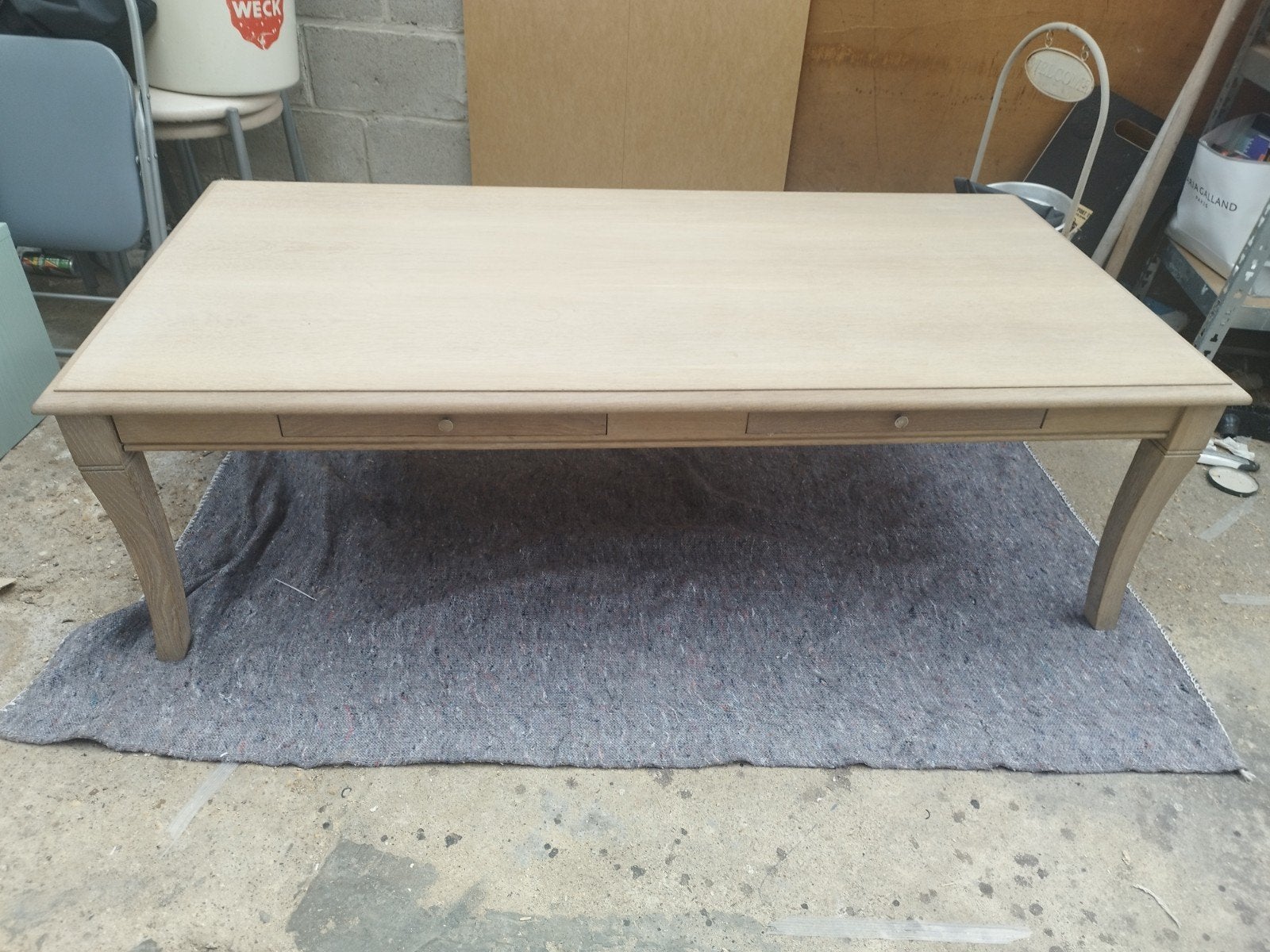Salontafel, in vol hout, Ophalen, Eikenhout, Rechthoekig, Landelijk