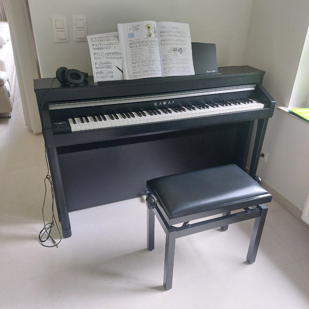 KAWAI CA97 DIGITALE PIANO + STOEL + KOPTELEFOON, Muziek en Instrumenten, Ophalen, Zwart, Zo goed als nieuw, Piano