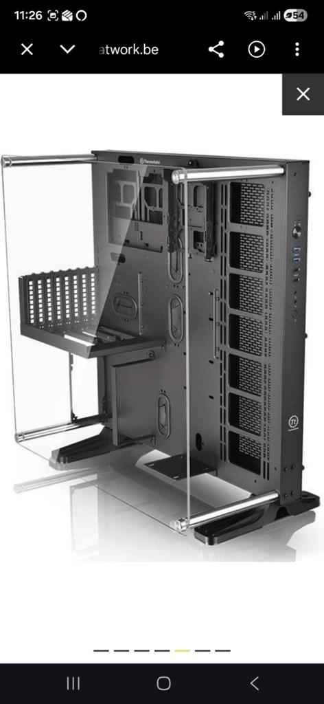 Boîtier noir Thermaltake Core P5, Computers en Software, Computerbehuizingen, Ophalen of Verzenden