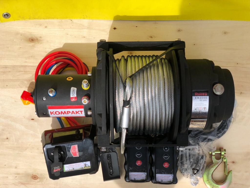 Hijslier 1,8 Ton 12 V 24V KOMPAKTrunva ME 18 24,5mkabel 9.2, Auto diversen, Auto-accessoires, Nieuw, Ophalen of Verzenden
