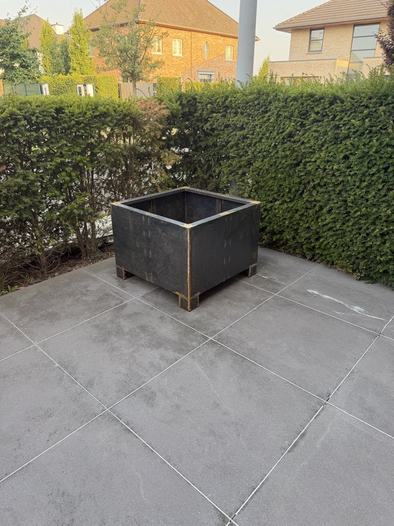 cortenstaal bloembak 80x80x60, Tuin en Terras, Ophalen, Vierkant, Nieuw, Balkon
