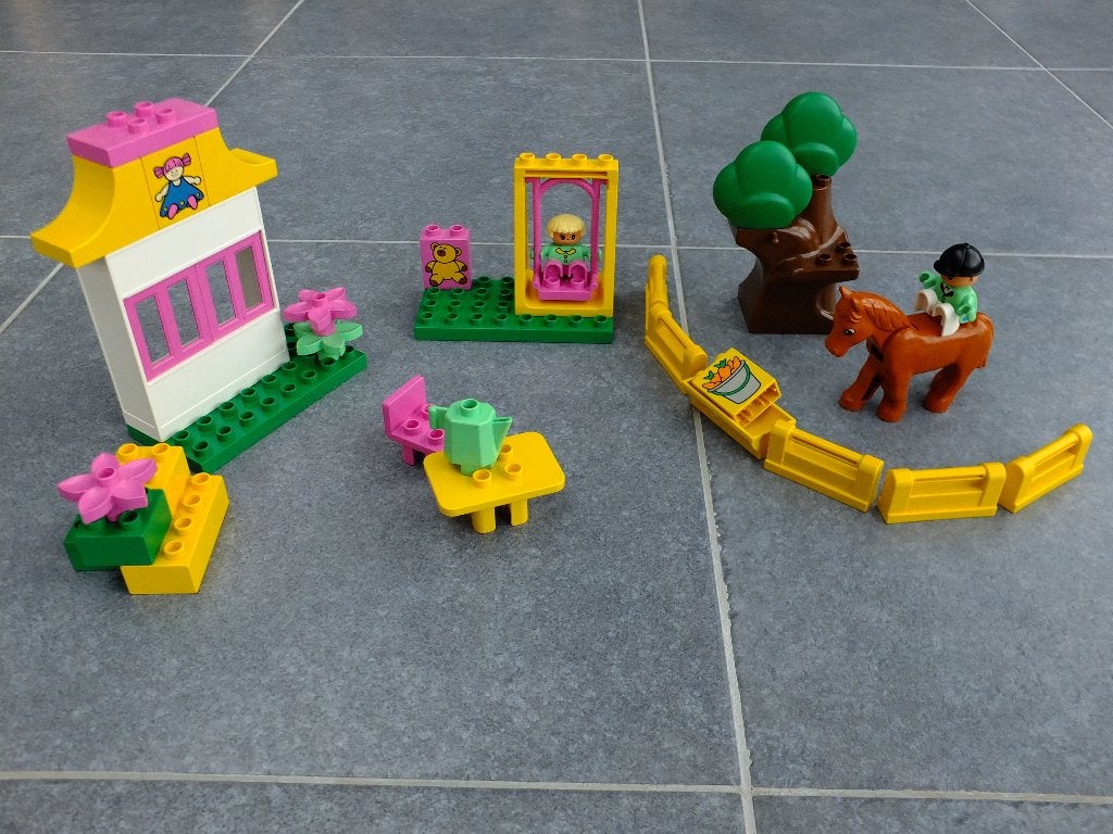 Lego Duplo 2791 - Balançoire et cheval (Playground), 1996, Complet, Enlèvement ou Envoi, Ensemble complet, Utilisé