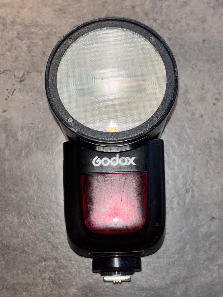 Godox V1 canon flitser, Audio, Tv en Foto, Foto | Flitsers, Ophalen of Verzenden, Gebruikt, Canon, Kantelbaar