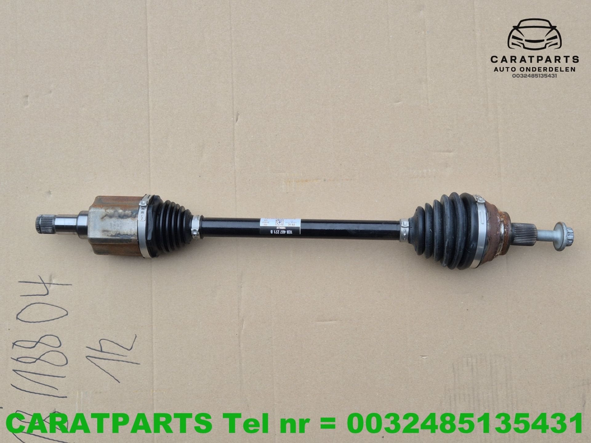 1EB407271B Audi Q4 E Tron aandrijfas ID7 kardan ID5 Enyaq, Auto-onderdelen, Gebruikt, AUDI AG, Kundenbetreuung@audi.de, Auto-Union-Strasse 1
85045  Ingolstadt, DE