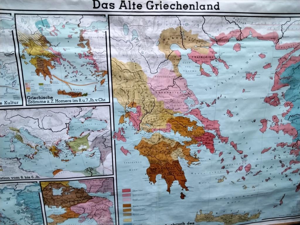Zeer  oude  schoolkaart   van   griekenland, Enlèvement