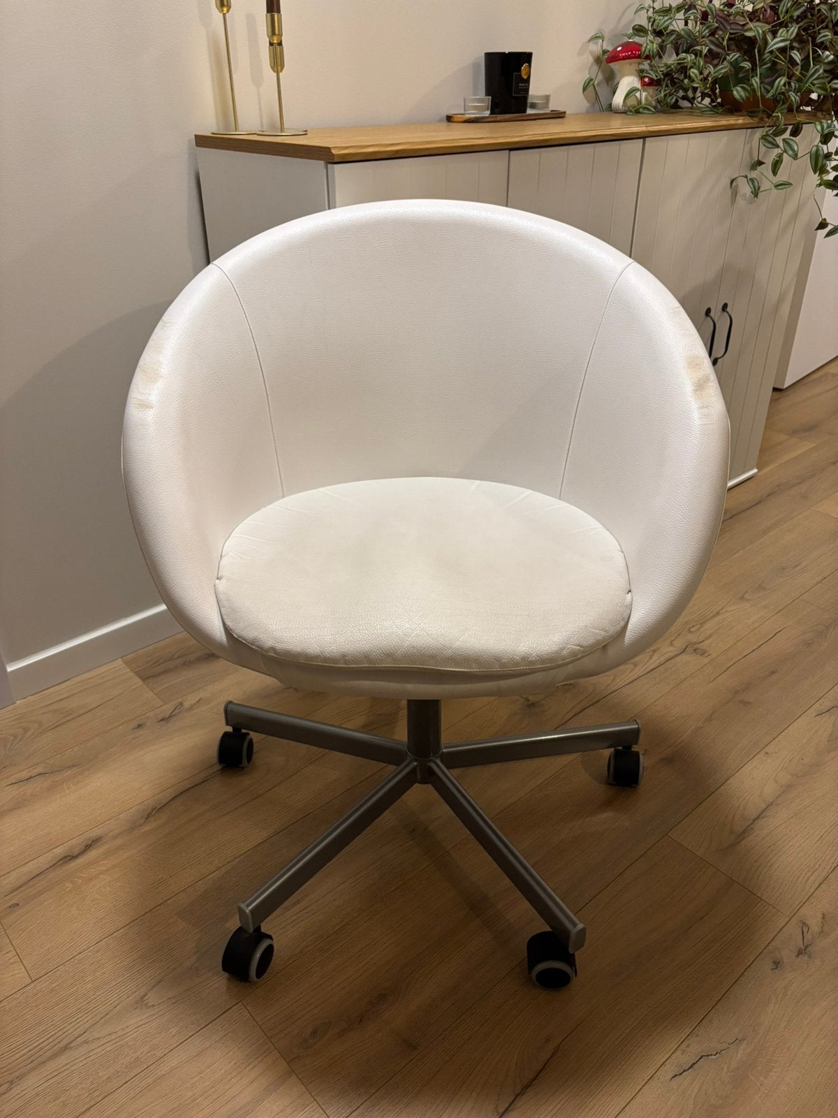 Bureaustoel ikea, Enlèvement, Comme neuf, Blanc, Chaise de bureau