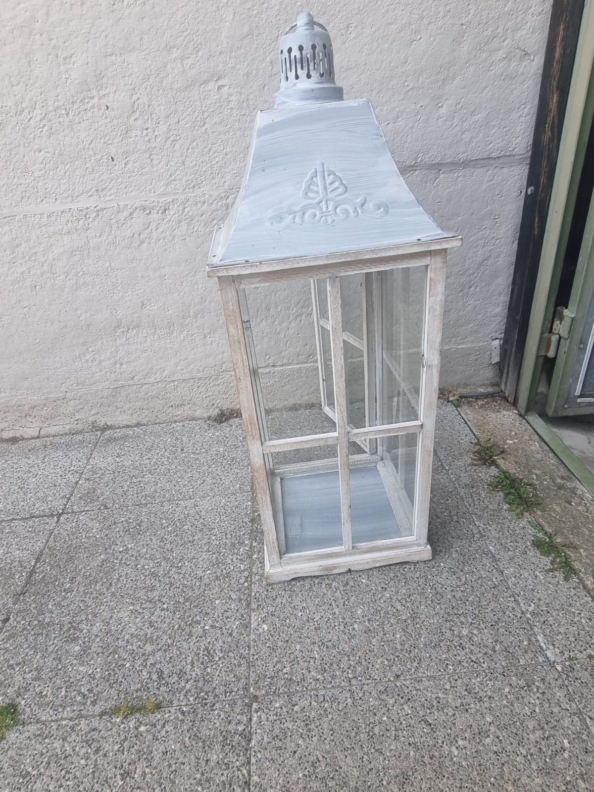 Lantaarn hang of grond model met deurtje voor kaars 75cm h, Tuin en Terras, Ophalen