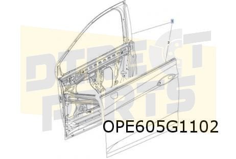 Opel Astra K (10/15-2/22) Voorportier Rechts (te spuiten) Or, Auto-onderdelen, -, Deur, -, Opel
