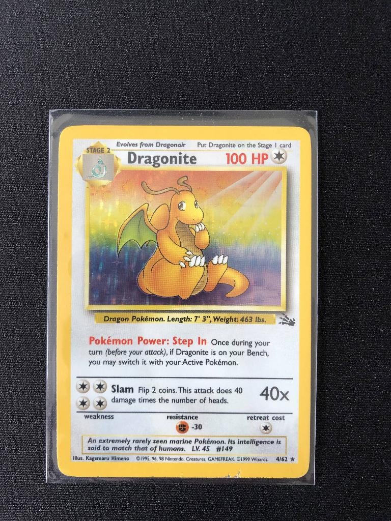 Fossile holo de dragonite, Enlèvement ou Envoi, Comme neuf, Cartes en vrac