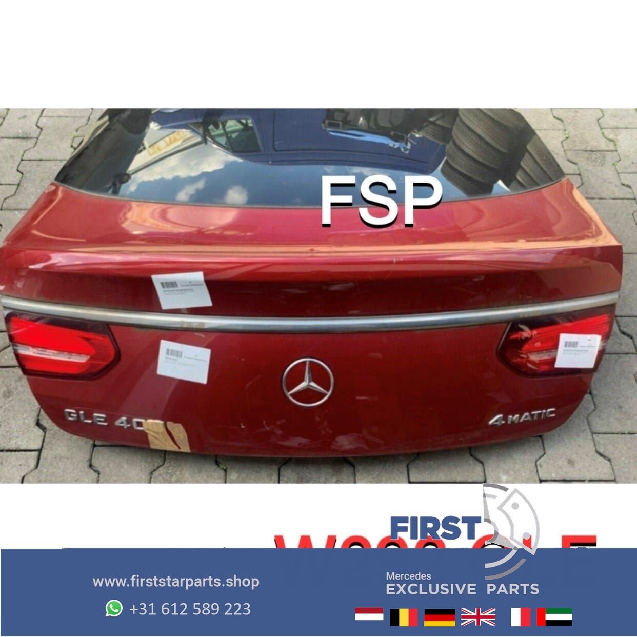 A2927400105 W292 C292 GLE COUPÉ ACHTERKLEP COMPLEET ORIGINEE, Utilisé, -, -, Enlèvement ou Envoi