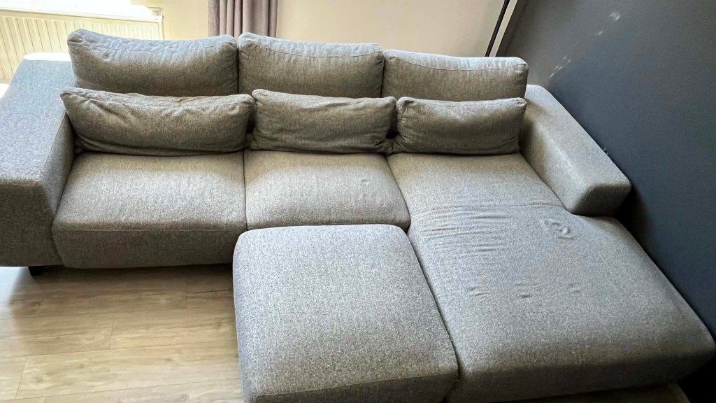 Ruime en comfortabele hoekzetel (3m10 x 1m90) – Goede staat!, Maison & Meubles, Canapés | Coins salons complets, Enlèvement, Utilisé