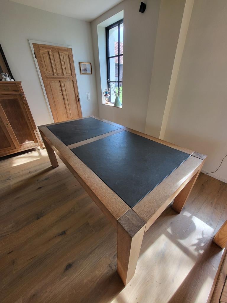 Eettafel 2.00 m x 1.00 m ,massief, Huis en Inrichting, Tafels | Eettafels, Ophalen
