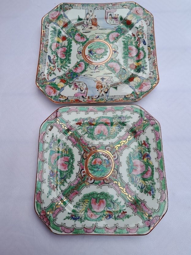 Bols à roses chinois vintage pour la famille, Enlèvement ou Envoi
