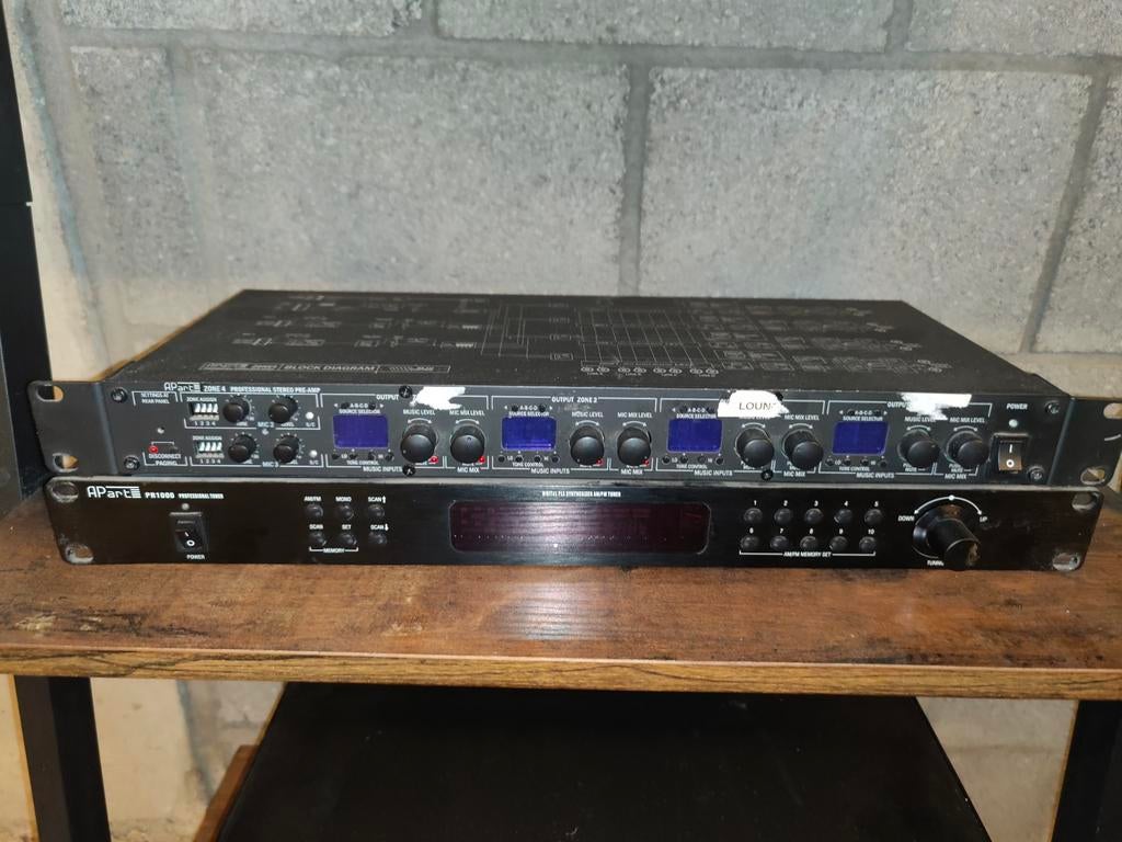 Apart / biamp geluidsversterkers / instalatie, Audio, Tv en Foto, Versterkers en Ontvangers, Ophalen, Gebruikt, 120 watt of meer
