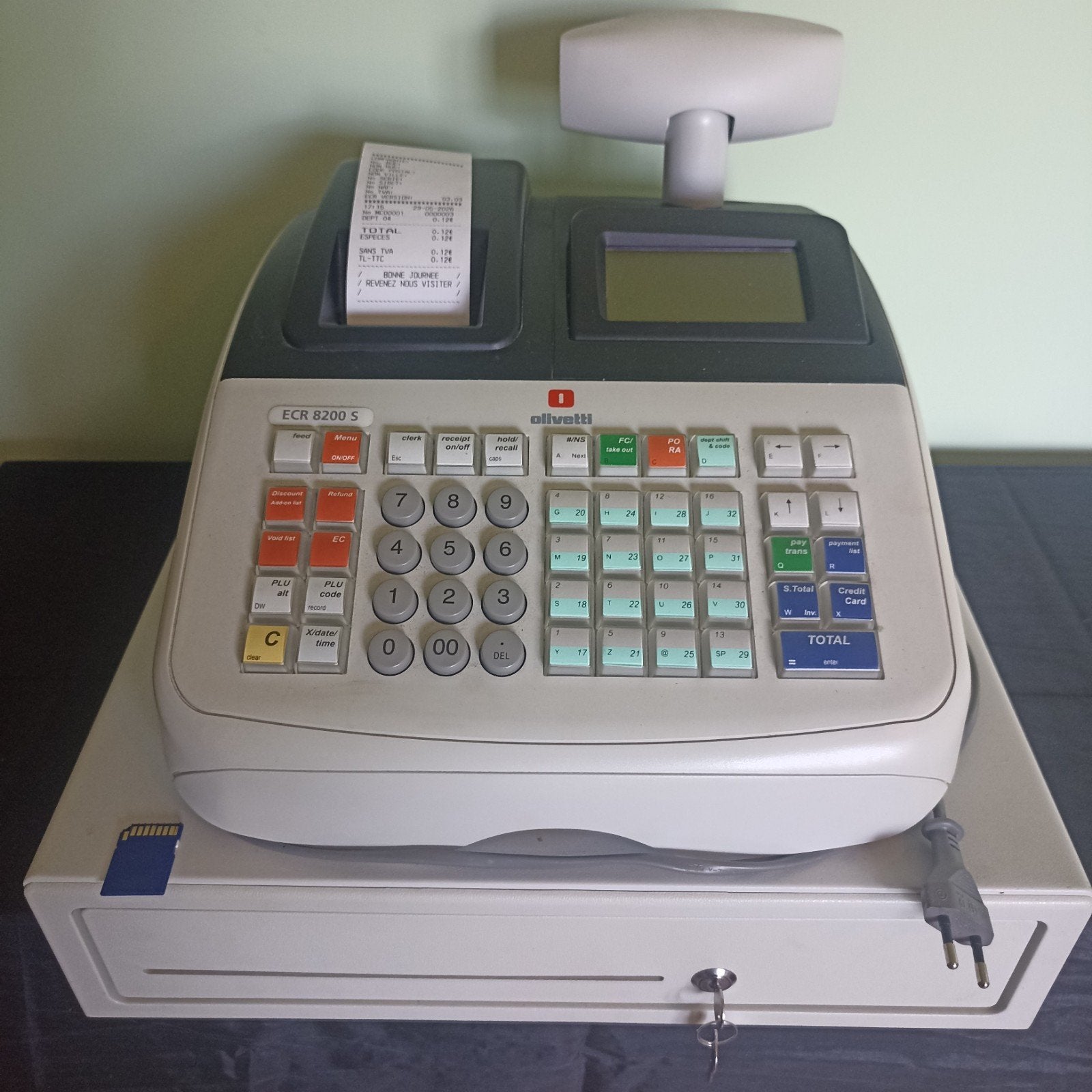Olivetti ECR 8200 S Kassa – Compleet en technisch in topcond, Ophalen of Verzenden