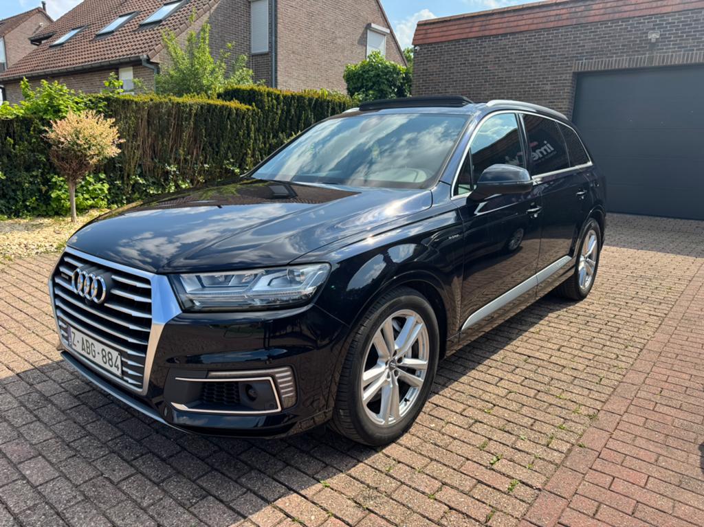 Audi Q7 3.0TDI Etron Quattro S-line/2018/BTW/1ste eigenaar, Auto's, Audi, Automaat, Blauw, Leder, Bedrijf