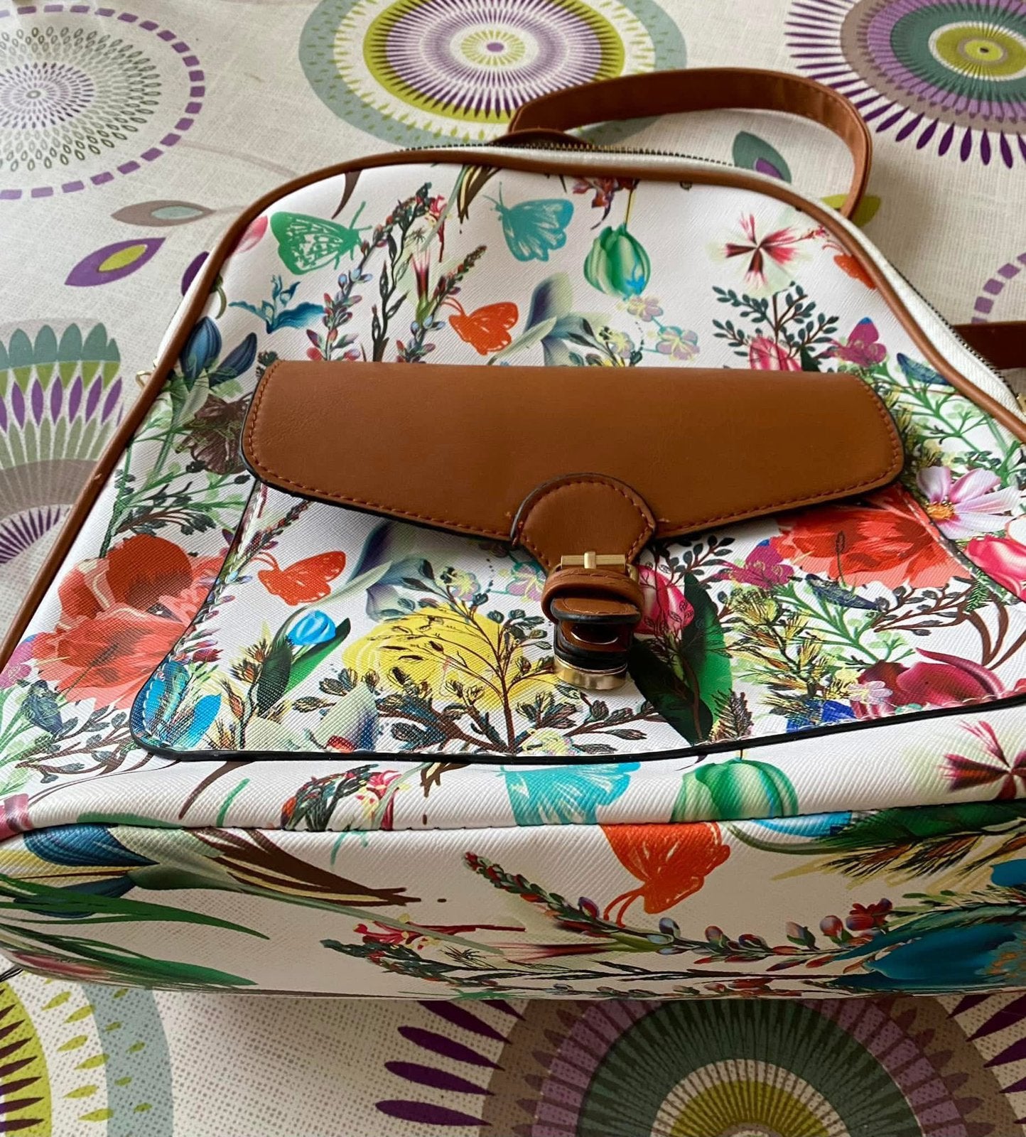 Sac à dos femme – Motif floral & papillons, Enlèvement ou Envoi, Comme neuf