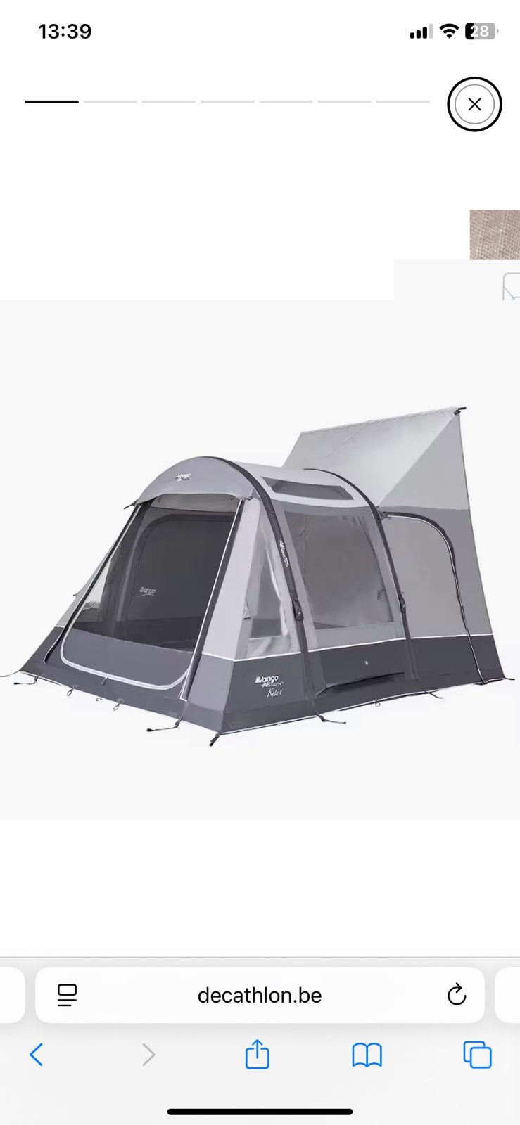 Nieuwe opblaasbare voortent, Caravans en Kamperen, Ophalen, Zo goed als nieuw