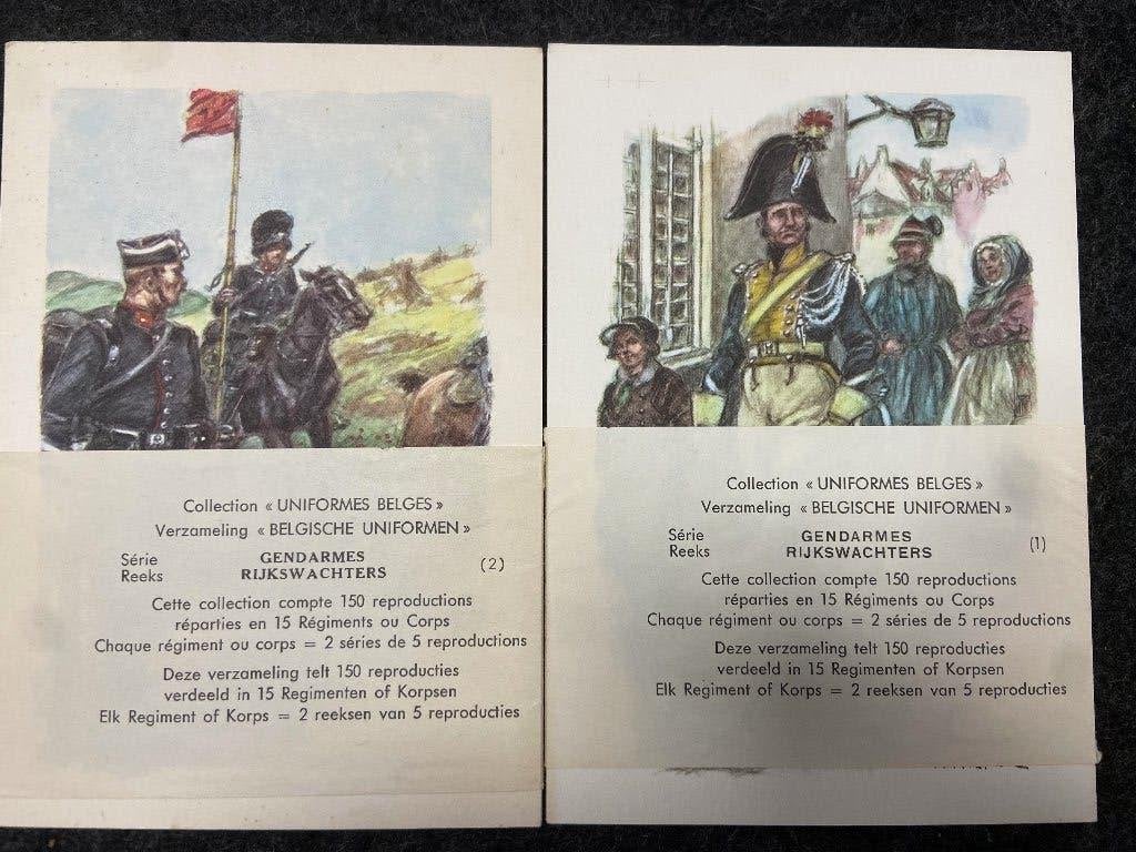 Gendarmerie - Lot complet cartes Uniformes belges Thiriar, Collections, Envoi, Gendarmerie, Photo ou Poster