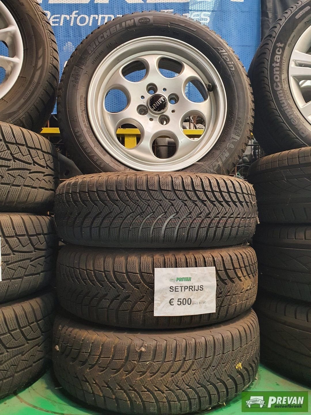 Mini R50 winterbanden velgen 175/65/15 Michelin, Auto-onderdelen, Gebruikt, 15 inch, -, -