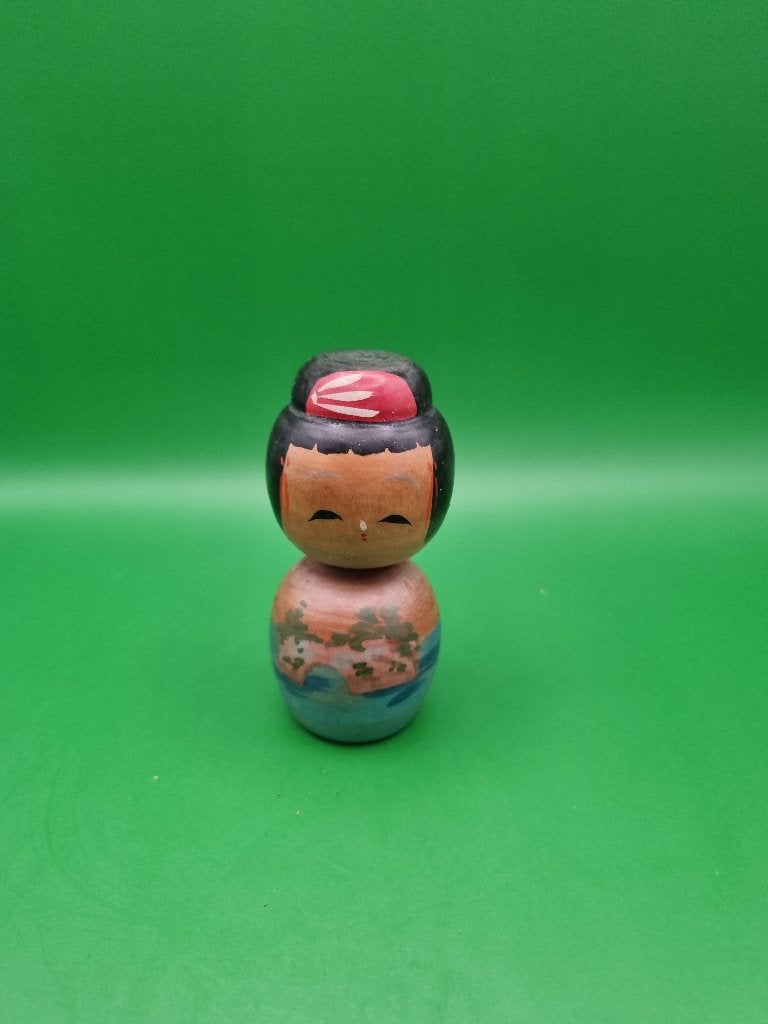 Joli Sosaku kokeshi signé, Antiquités & Art, Enlèvement ou Envoi, Japon, Bois, Peint