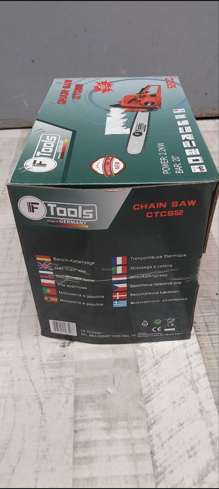 tronçonneuse thermique 52 cc (2,2 kw) IF TOOLS  neuve, Enlèvement ou Envoi, Neuf, Essence, IF tools