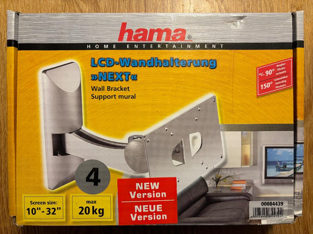 HAMA Support mural TV 10'' - 32'', Audio, Tv en Foto, Televisiebeugels, Ophalen, Zo goed als nieuw