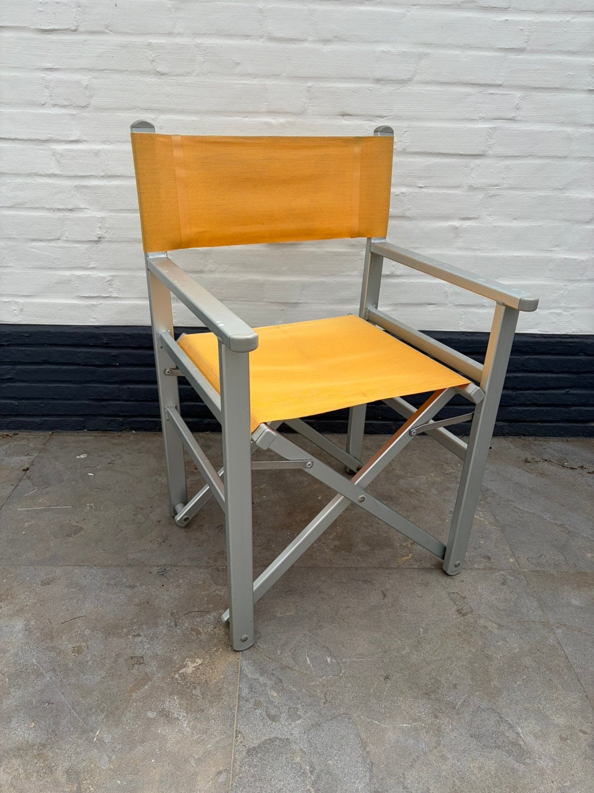 Set van 8 opvouwbare aluminium regisseursstoelen, Huis en Inrichting, Ophalen, Gebruikt, Overige kleuren, Vijf, Zes of meer stoelen