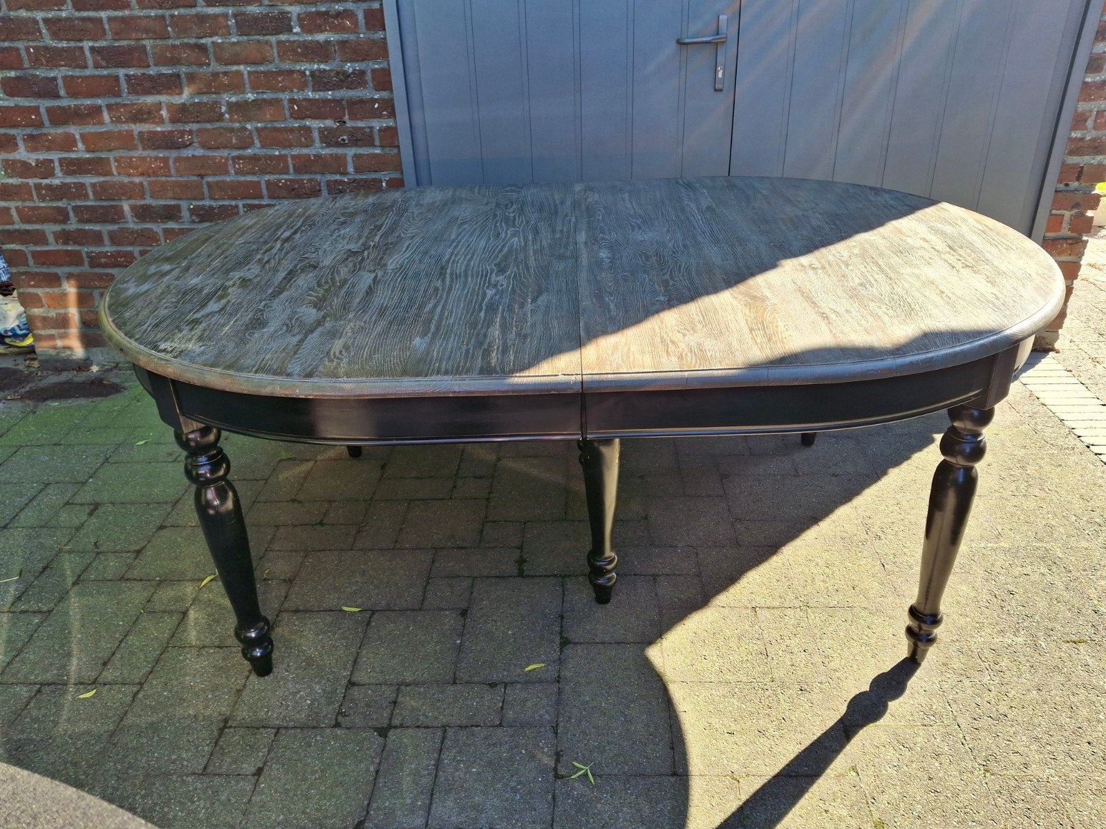 Vincent Sheppard eiken ovale tafel landelijke stijl, Ophalen, Gebruikt, 100 tot 150 cm, Eikenhout