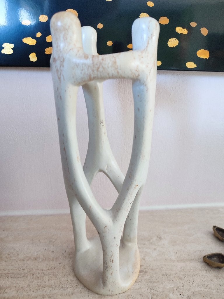 Prachtige abstracte sculptuur: Unity, Antiek en Kunst, 26 cm, Ophalen of Verzenden, Beige, Steen/keramiek