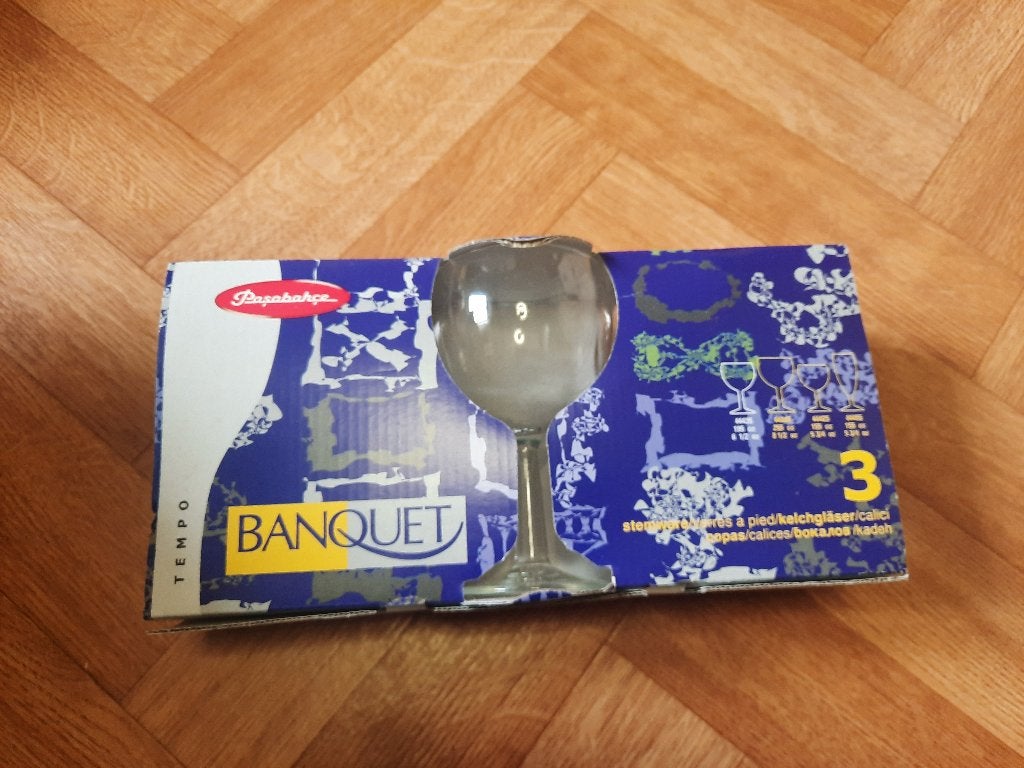 nieuw set 3 wijnglazen Banquet, Enlèvement ou Envoi, Neuf