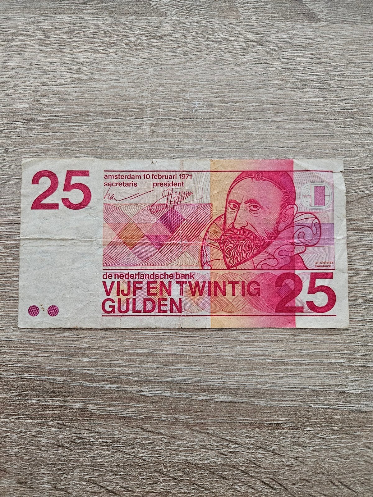 25 gulden Nederland 1971 jaar, Enlèvement ou Envoi, 25 florins, Billets en vrac