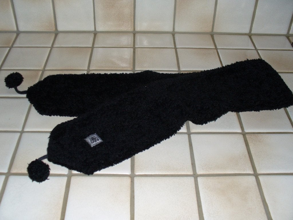 Zwarte pluche sjaal, Kinderen en Baby's, Ophalen of Verzenden, Zo goed als nieuw, Meisje, Sjaal