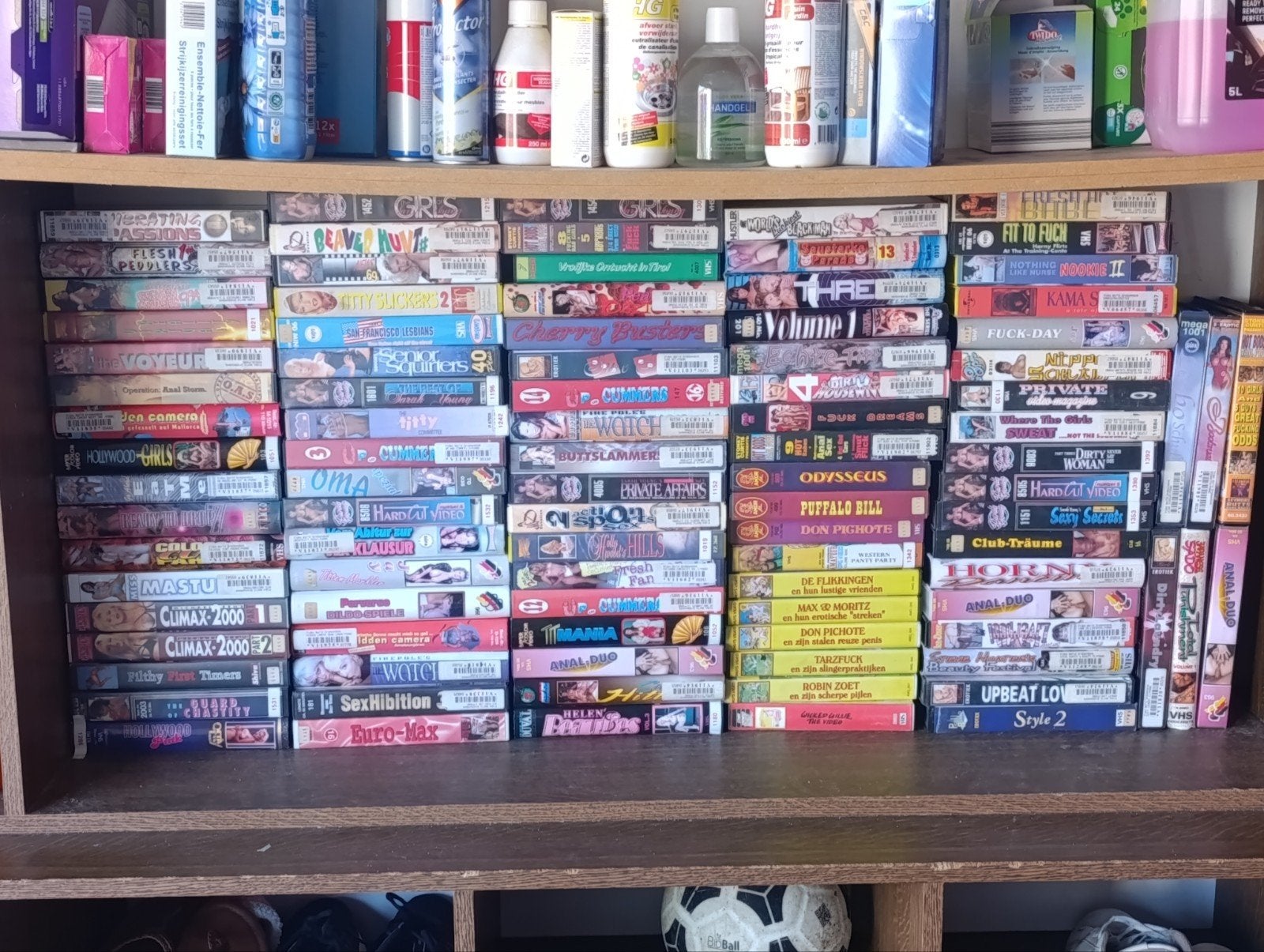 lot VHS ex rental adult XXX 128 stuks, Ophalen