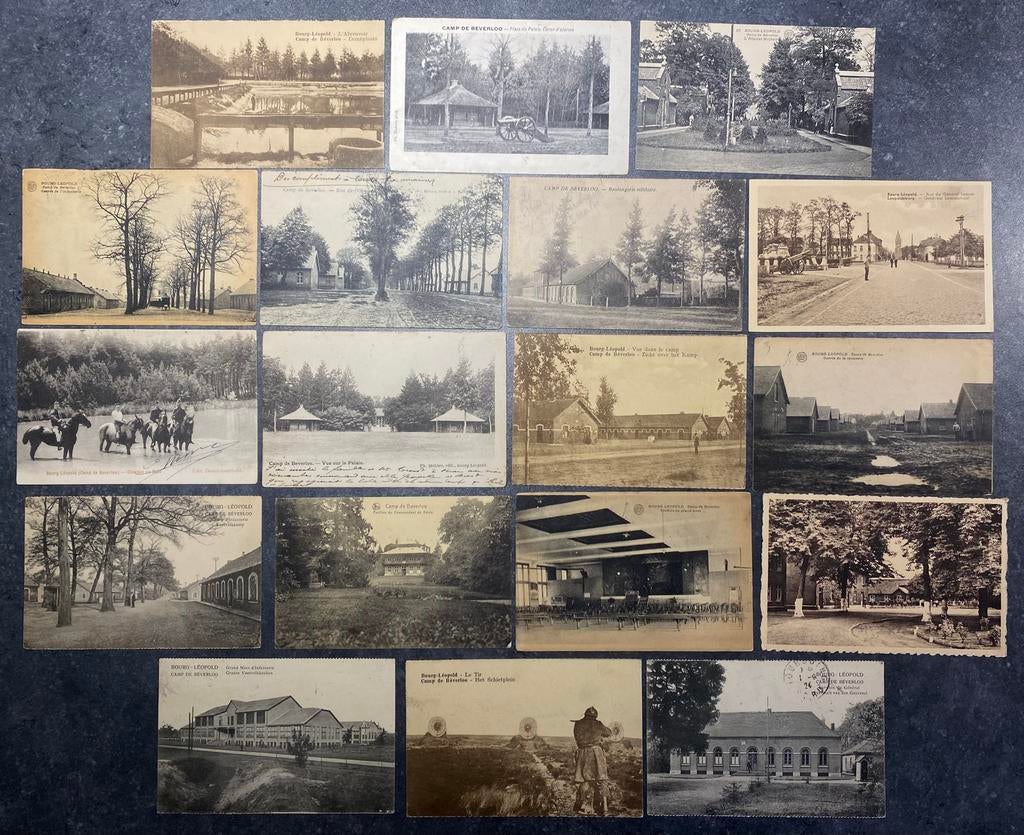 WOI WOII - ABBL 1940 - Postkaarten kamp van Beverlo  18stuks, Verzamelen, Verzenden