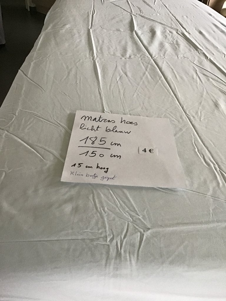 matras hoes licht blauw 185 cm op 150 cm, Huis en Inrichting, Slaapkamer | Beddengoed, Ophalen of Verzenden, Zo goed als nieuw
