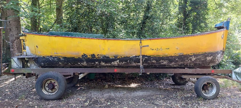 Aluminium Sloep 7,5 x 2,5 m met Mercedes motor ..., Watersport en Boten, Ophalen, Gebruikt, Binnenboordmotor, 6 meter of meer