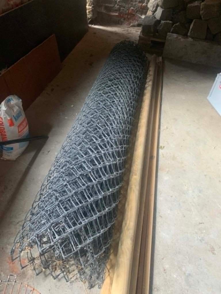 Harmonicagaas 1,8m hoog 8m lang, Tuin en Terras, Ophalen, Zo goed als nieuw, Minder dan 10 meter, Gaas