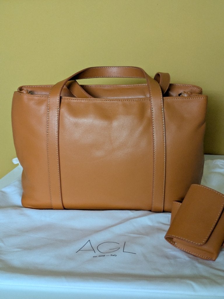 SAC À MAIN AGL - CUIR DE VEAU, Enlèvement ou Envoi, Comme neuf, Autres couleurs, Sac à main
