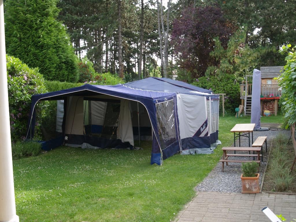 vouwwagen raclet KORTING!! te koop voor 1000,00 euro, Caravans en Kamperen, Vouwwagens, Ophalen, Blauw, Raclet, Aanwezig