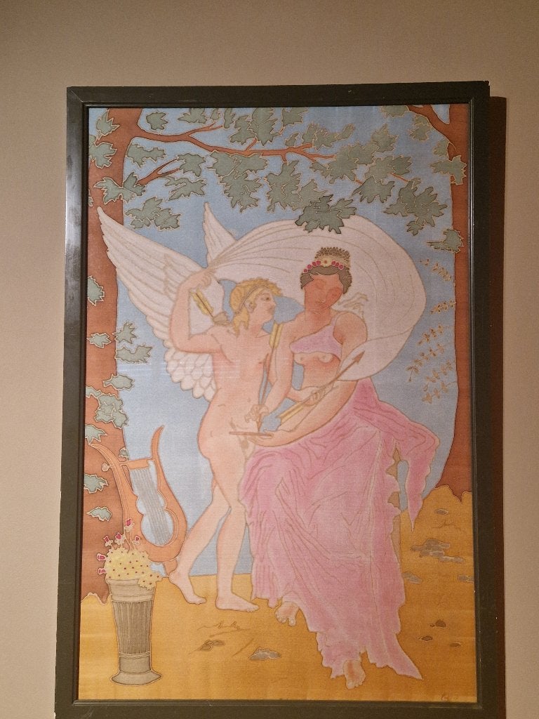 Maurice Denis  'Cupid Carrying Psyche Up to Heaven' 1937, Portrait ou Personnes, Enlèvement ou Envoi, Encadré, Surréalisme