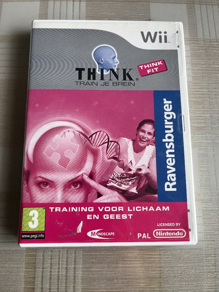 Wii spel Think Train je brein, Puzzel en Educatief, 1 speler, Ophalen of Verzenden, Zo goed als nieuw